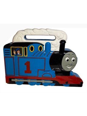 Thomas The Tank Engine ERTL Plastic Carry Case Blue Vintage Train Storage